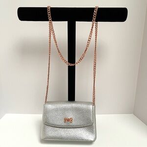 Ted Baker London Silver Crossbody Bag with Rosegold Hardware